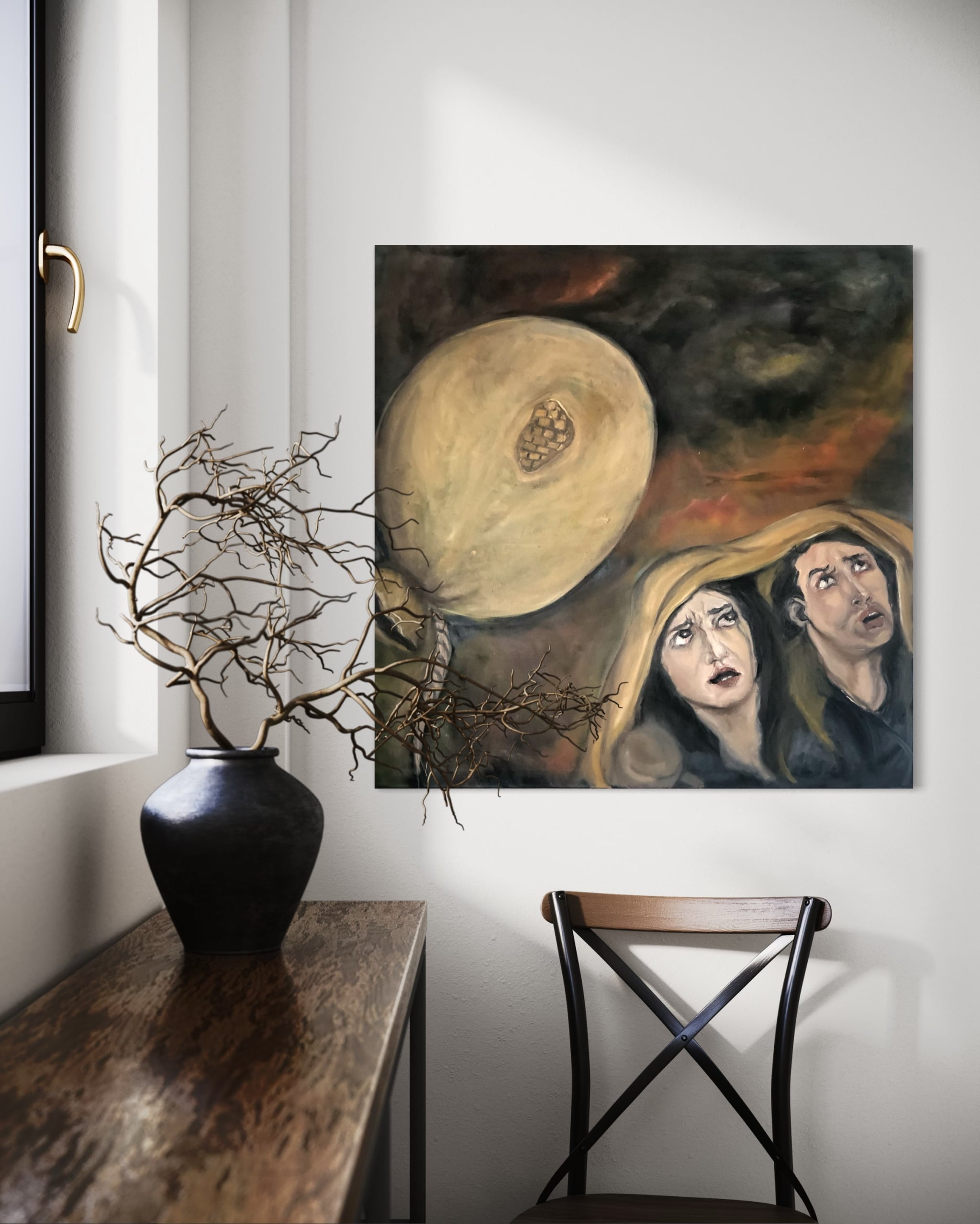 Cuadro simbólico pintado a mano