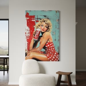 Cuadro impreso en lienzo de chica pin-up 4 Imagen 7676