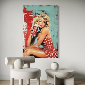 Cuadro impreso en lienzo de chica pin-up 1 Imagen 7678