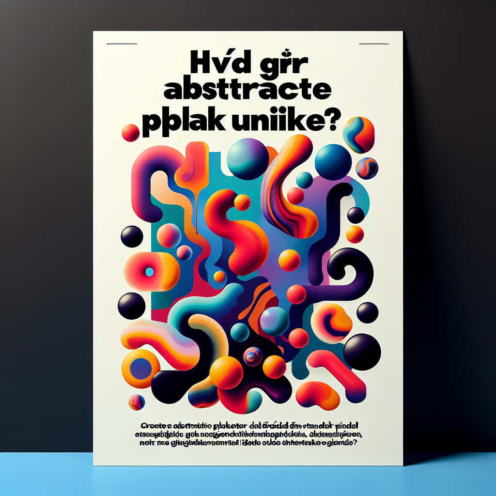 Qu'est-ce qui rend les affiches abstraites uniques ?