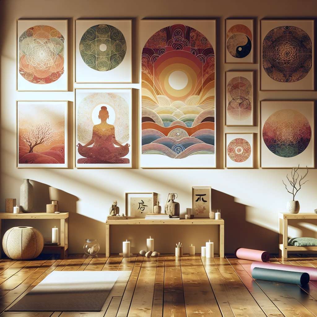 Come i poster astratti possono essere utilizzati negli spazi yoga e meditazione