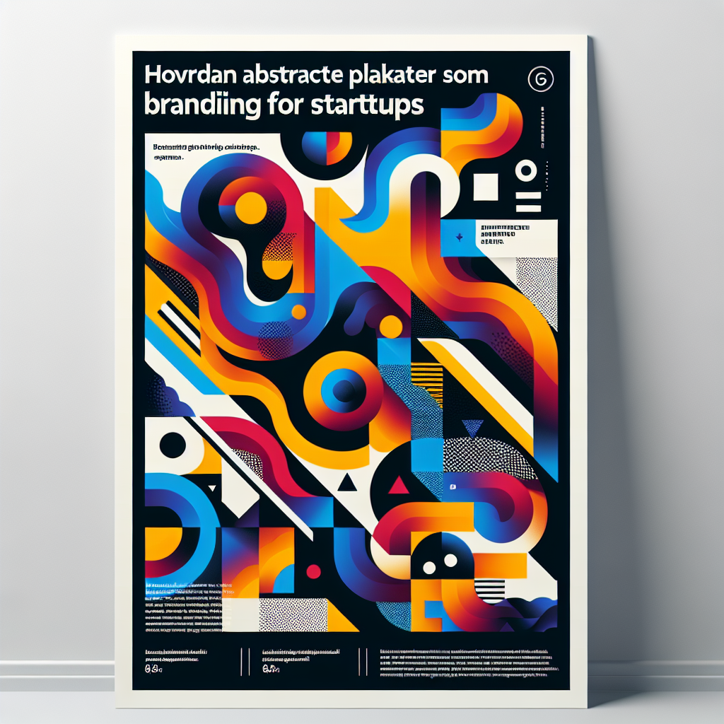 Hvordan abstrakte plakater kan bruges som branding for startups