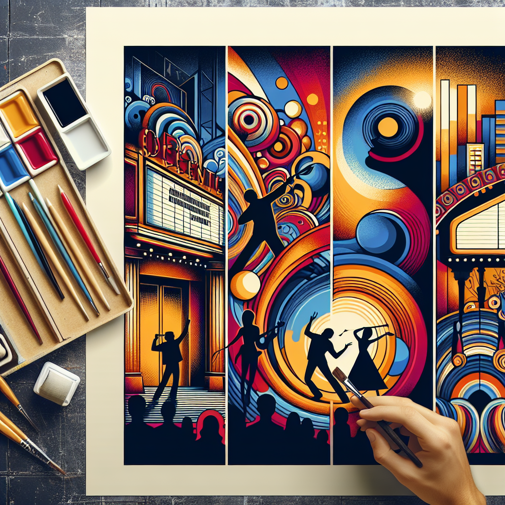 Cómo se pueden utilizar carteles abstractos como parte del diseño de eventos