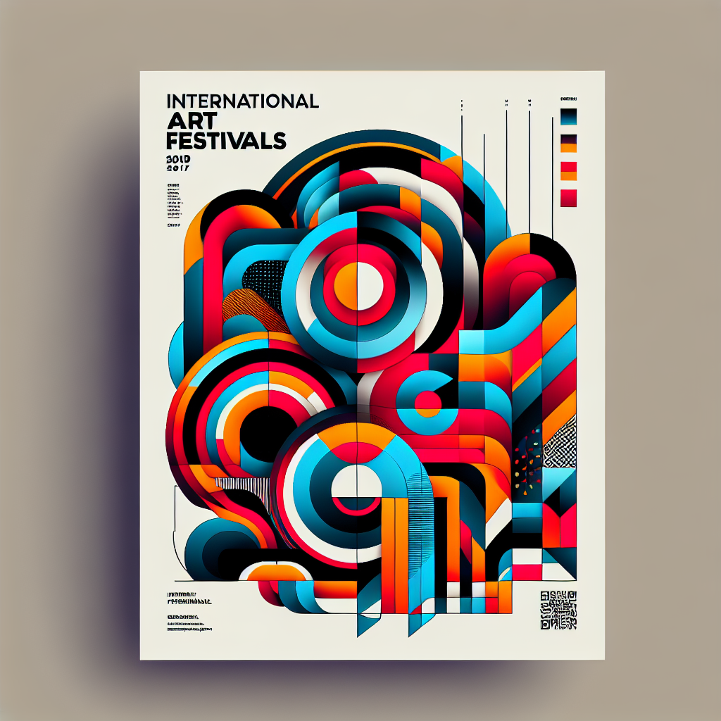 Wie abstrakte Plakate internationale Kunstfestivals kennzeichnen können
