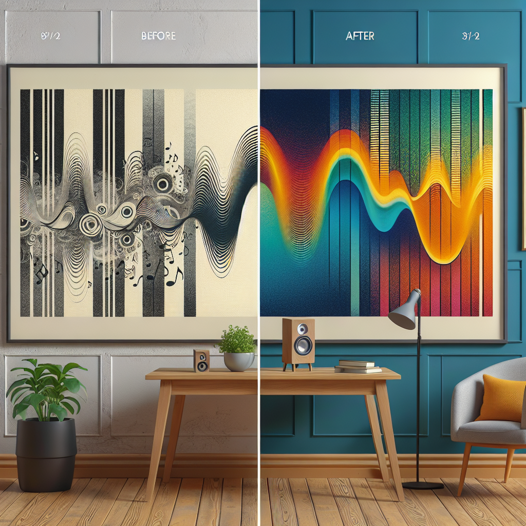Cómo los carteles abstractos pueden mejorar la acústica de una sala