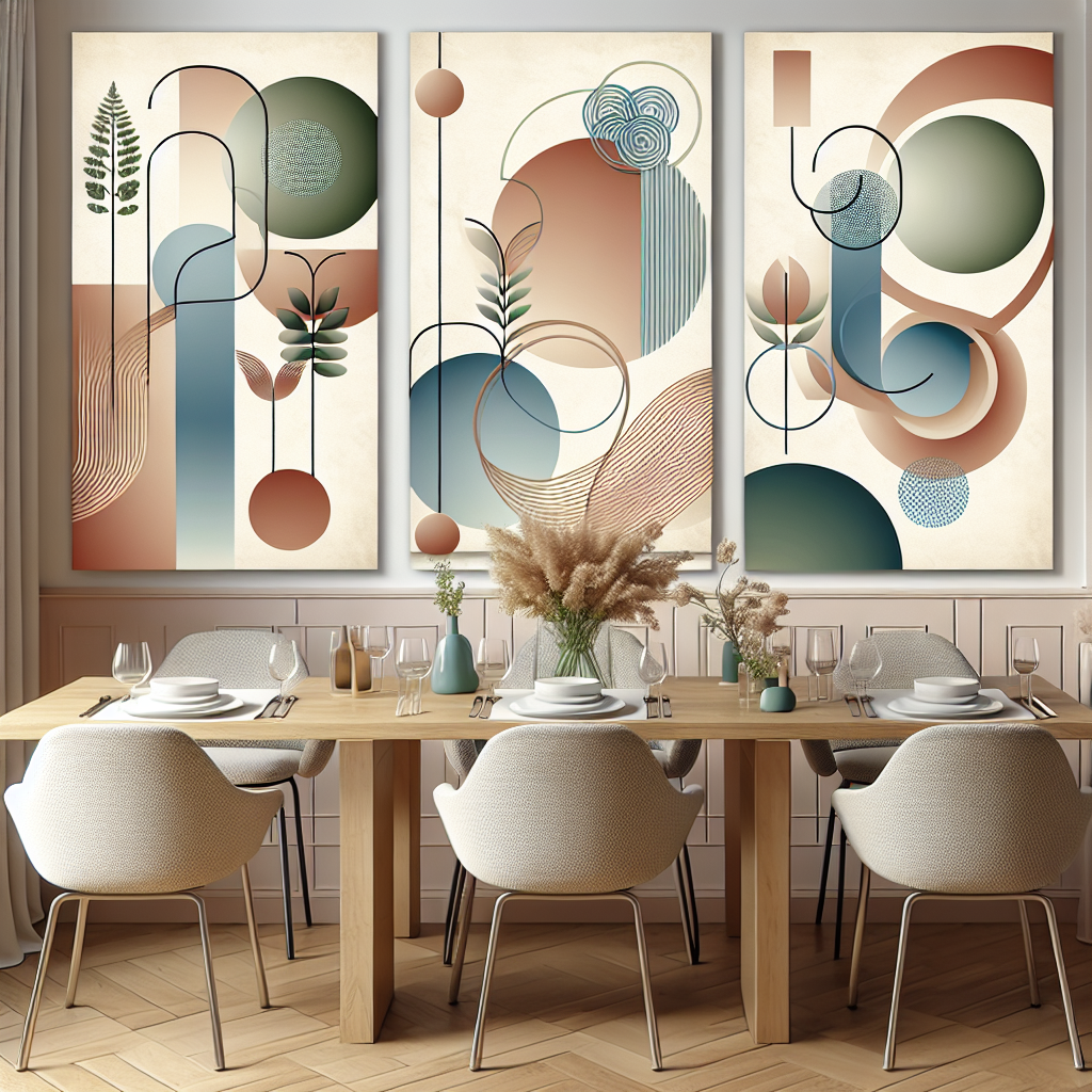 Hoe abstracte posters de sfeer in een eetkamer kunnen verbeteren