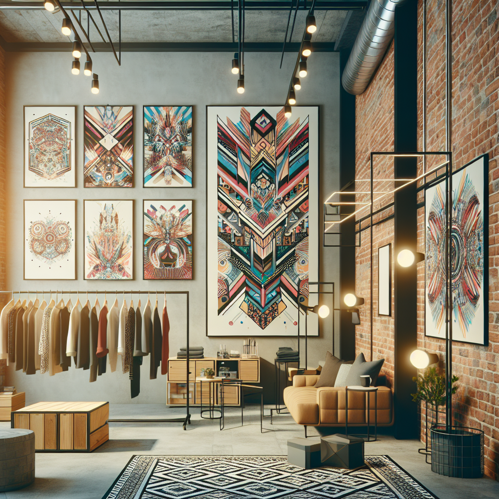 Cómo utilizar carteles abstractos en tiendas pop-up