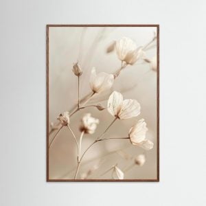 Fina torkade blommor - elegant botanisk poster